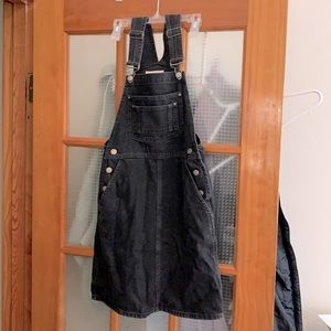 Black Denim Overall Dress Size 2 (UK 6)